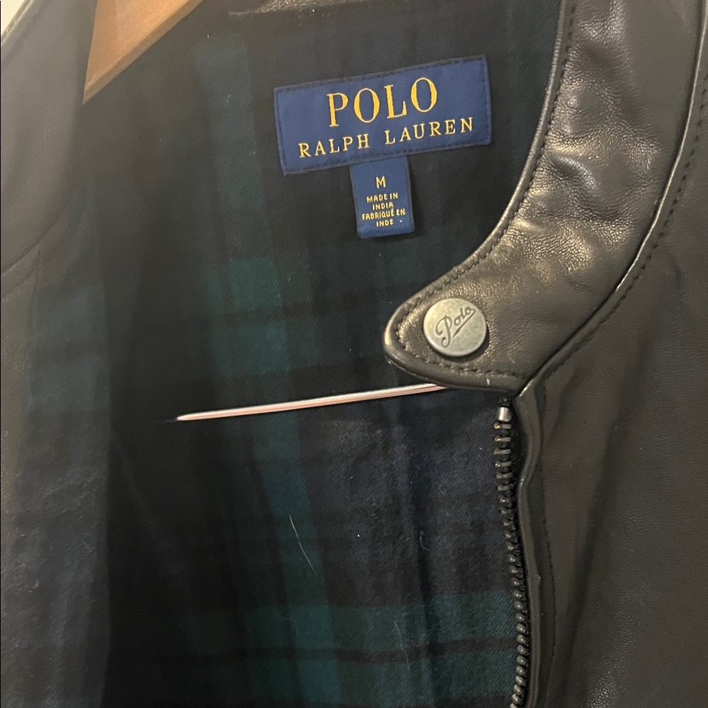 Polo Ralph Lauren Men's Black Leather The Brooklands Jacket. - Picture 5 of 5
